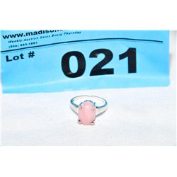 Pink Quartz & Diamond Ring