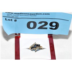 10Kt Gold Sapphire and Diamond ring