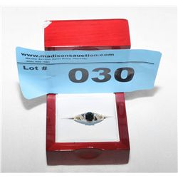 Estate Huge 1.92 Carat Black diamond & White Diamo