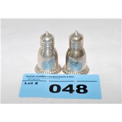 Pair of Berks sterling silver salt and pepper