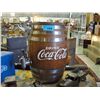 Early 1900s oak barrel coca cola dispenser