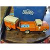Vintage Uhaul tin toy truck and trailer