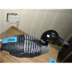 Hand carved hand painted wooden loon decorative