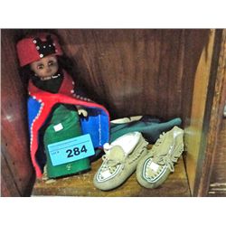 West coast native doll and moccasins
