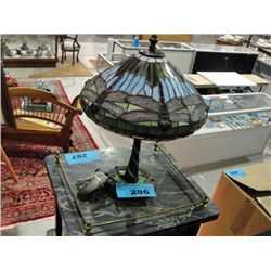 Tiffany style leaded stained glass dragonfly
