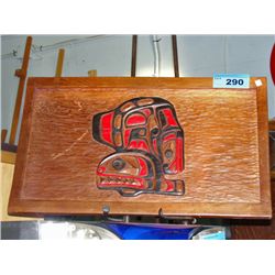 West coast native wood carved decorative wall