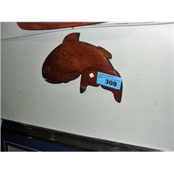 West coast native wood carved decorative wall