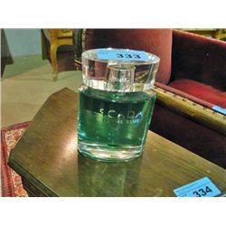 Perfume advertisment bottle; Escada into the blue