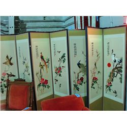 8 panel oriental panel room divider/ dressing