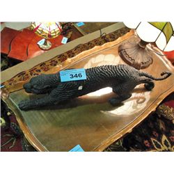 Bronze black panther figurine