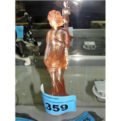Molded glass statuete