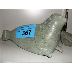 Inuit soapstone carving - seal