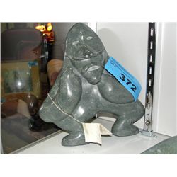 Inuit soapstone carving - crazy man,