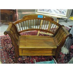 Mahogany deacons bench