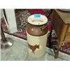 Image 1 : Hand painted lidded cream can