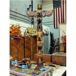 Reproduction west coast native carved totem