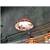 Image 1 : Tiffany style leaded stained glass hanging lamp