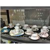 Image 1 : Shelf lot of assorted bone china; teacups, saucers