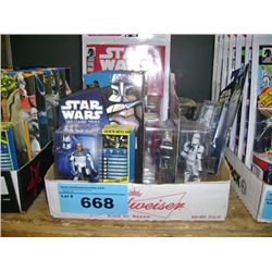 One box of assorted star wars action figure