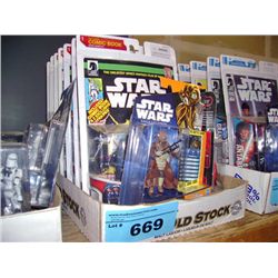 One box of assorted star wars action figure