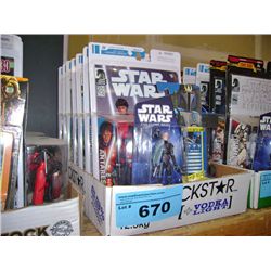 One box of assorted star wars action figure