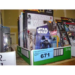 One box of assorted star wars action figure