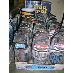 One box of assorted star wars action figure sets