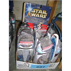 One box of assorted star wars action figure sets