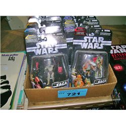 Box of assorted starwars action figures