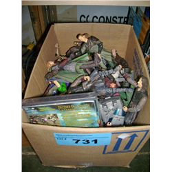 One box full of assorted lord of the rings action