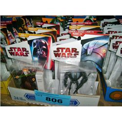 One box of assorted starwars action figures