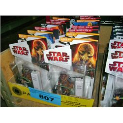 One box of assorted starwars action figures