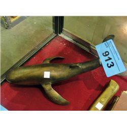 Nicely crafted metal whale figurine