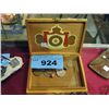 Image 1 : Wooden cigar box of assorted coins