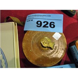 Vintage leather bound lufkin tape measure