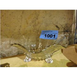 Etched glass candy bowl