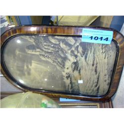 Framed convex glass black and white print