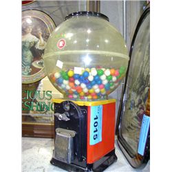 One cent bubble gum machine