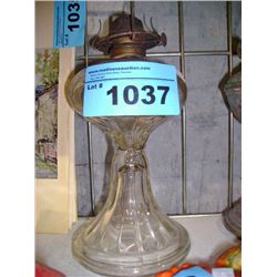 Early glass oil lamp