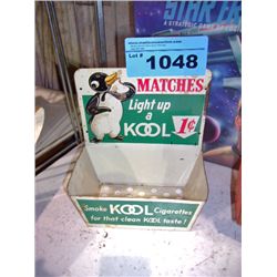 Vintage cool cigarettes one cent metal match