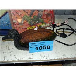Art glass duck lamp