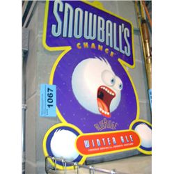 Blueridge winter ale cardboard advertisment sign