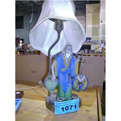 Oriental mud man figurine lamp
