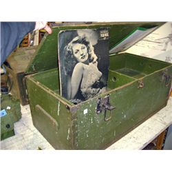 US military wooden army trunk
