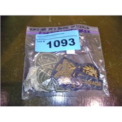 Bag of assorted canadian military sew on badges