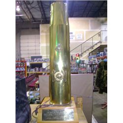 Canadian twosars brass artilery shells lamp