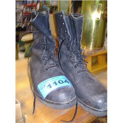 Pair of black combat boots