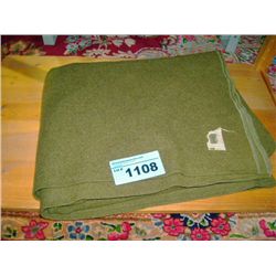 Green military blanket