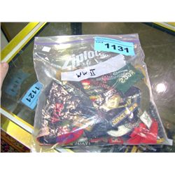 Bag of assorted military sew on badges