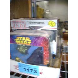 One box of assorted starwars action figures